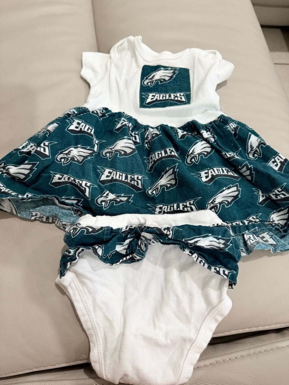 Handmaid NFL Philadelphia Eagles Baby Infant Girls Dress & Bloomers